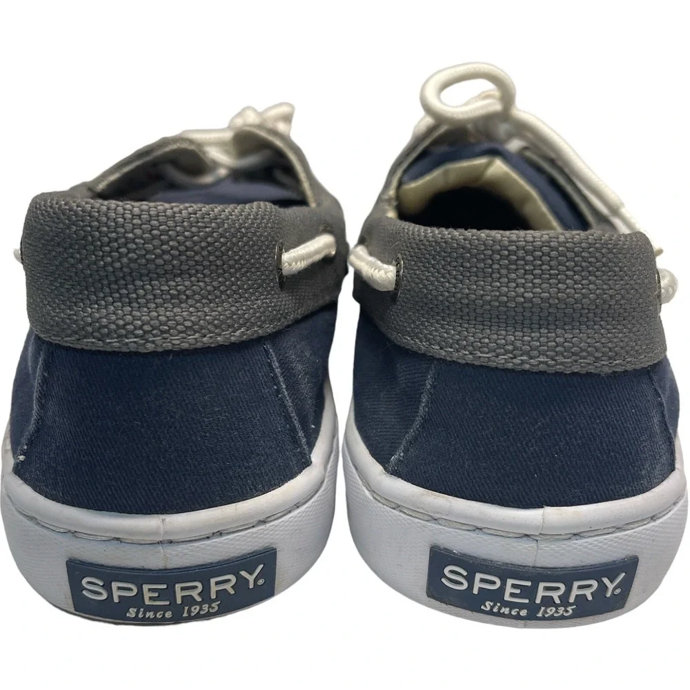 Sperry Top Sider Mens 8M Loafer Boat‎ Style Blue Gray Lace Up Shoe